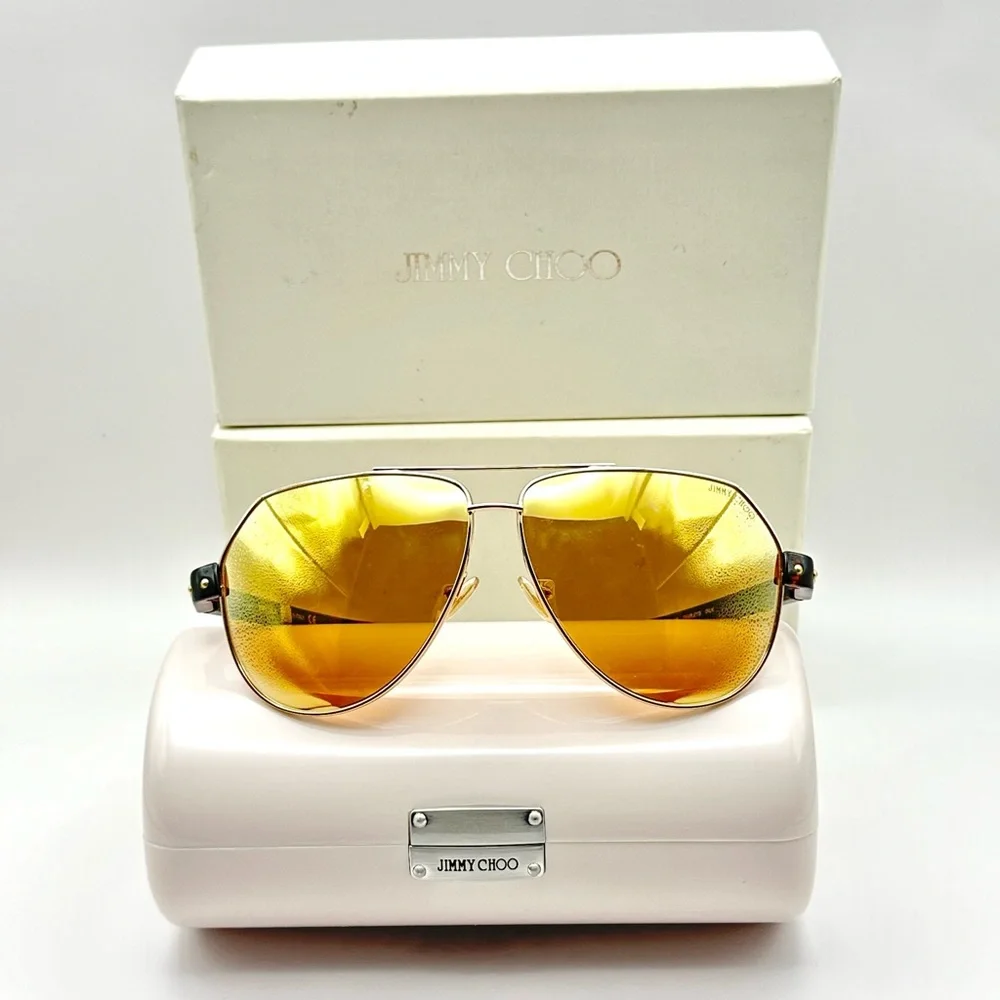 Jimmy Choo Charley / S Aviator Mirrored Sunglasses Unisex